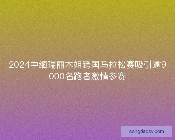 2024中缅瑞丽木姐跨国马拉松赛吸引逾9000名跑者激情参赛